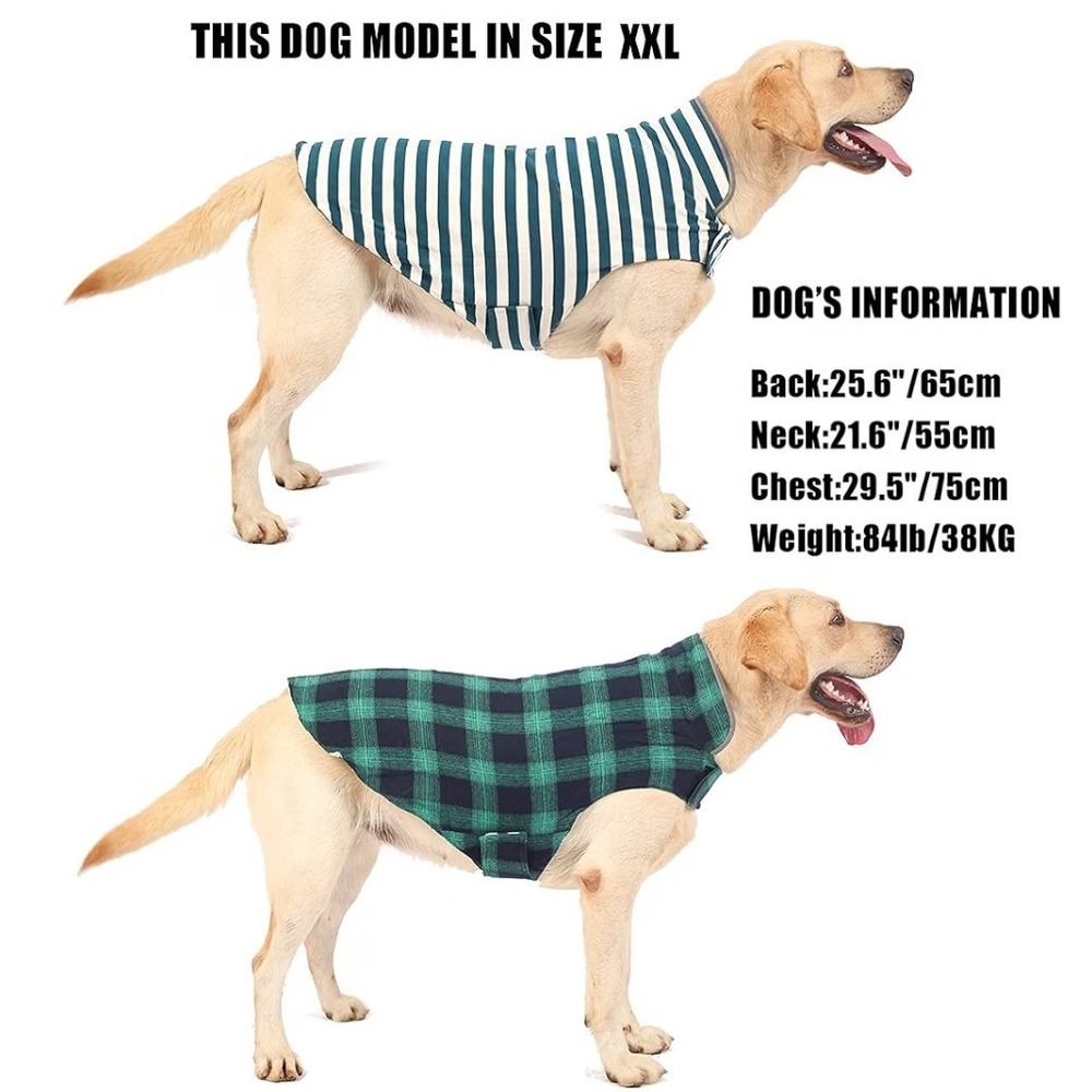 NWT LetyDog reversible Scottish plaid tartan / stripes size XXL P25